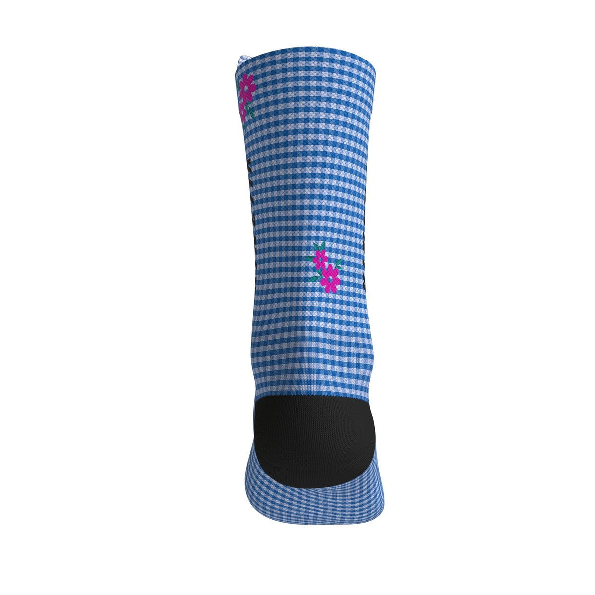 chaussettes de trail running fullkross socks bleu vichy wild