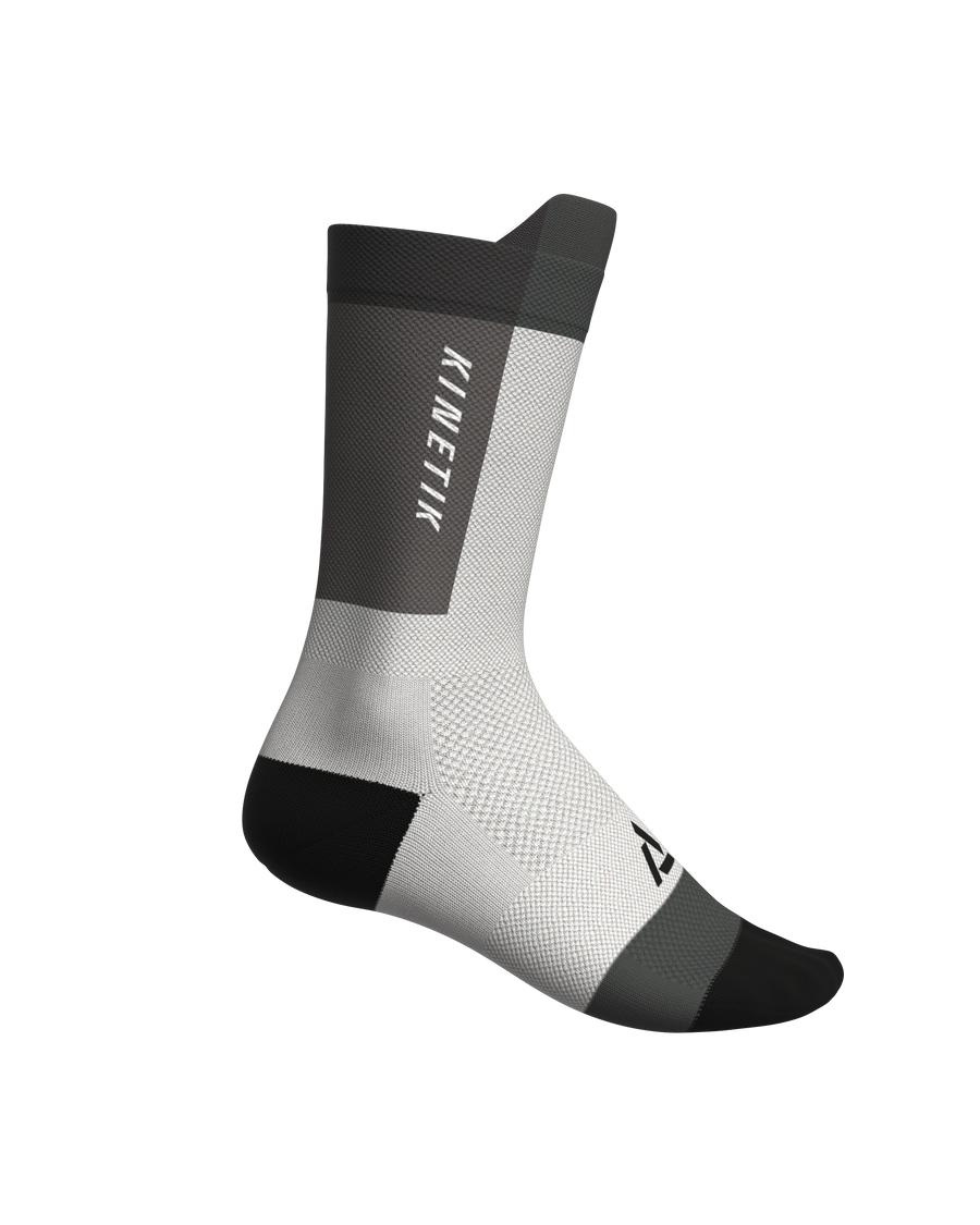 chaussettes de trail running fullkross socks white grey blanc gris