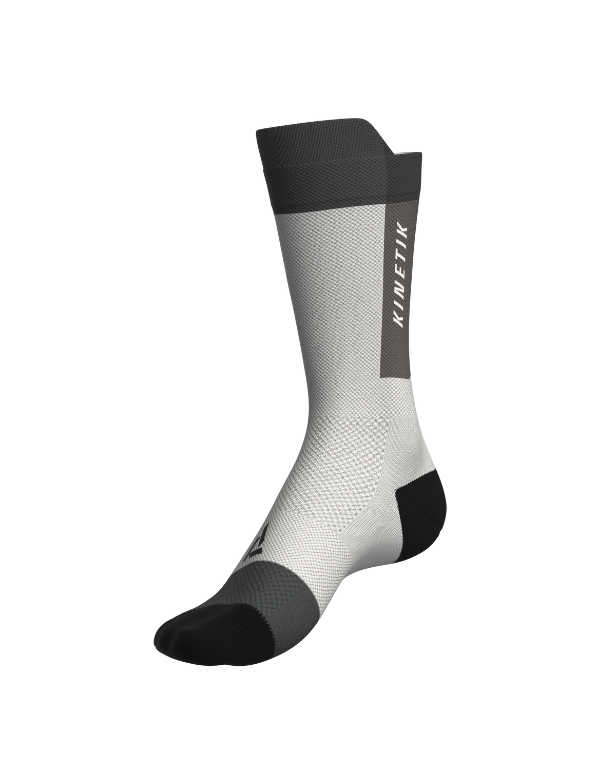 chaussettes de trail running fullkross socks white grey blanc gris