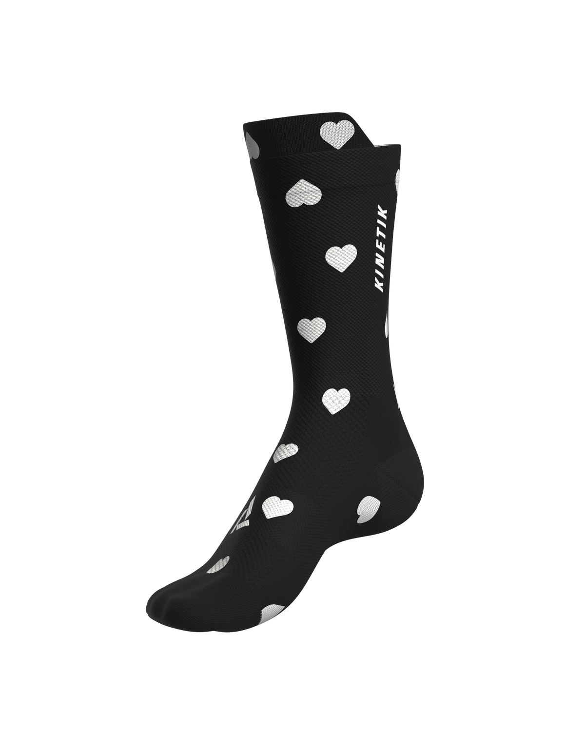 chaussettes de trail running fullkross heartrunneuse coeur black