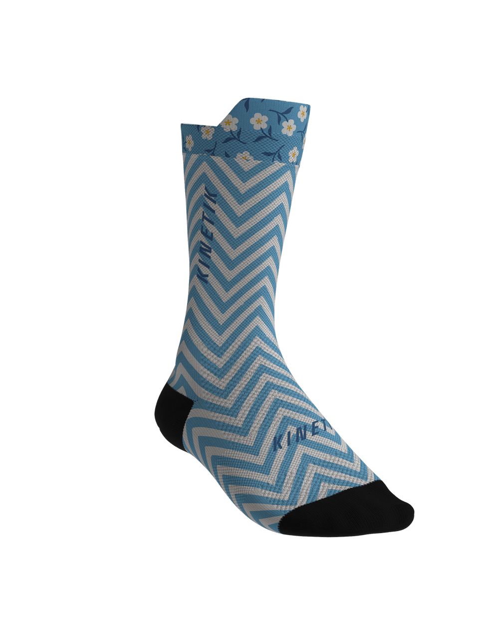 chaussettes de trail running fullkross socks oceanic flowers hawaiian