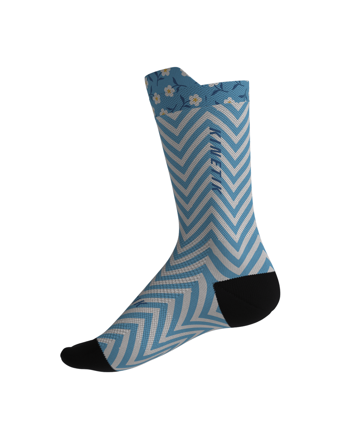 chaussettes de trail running fullkross socks oceanic flowers hawaiian