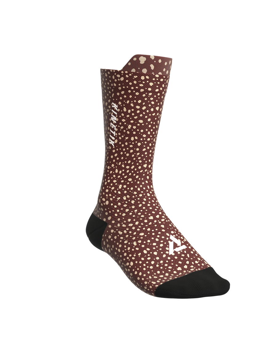 chaussettes de trail running fullkross socks deer brown marron