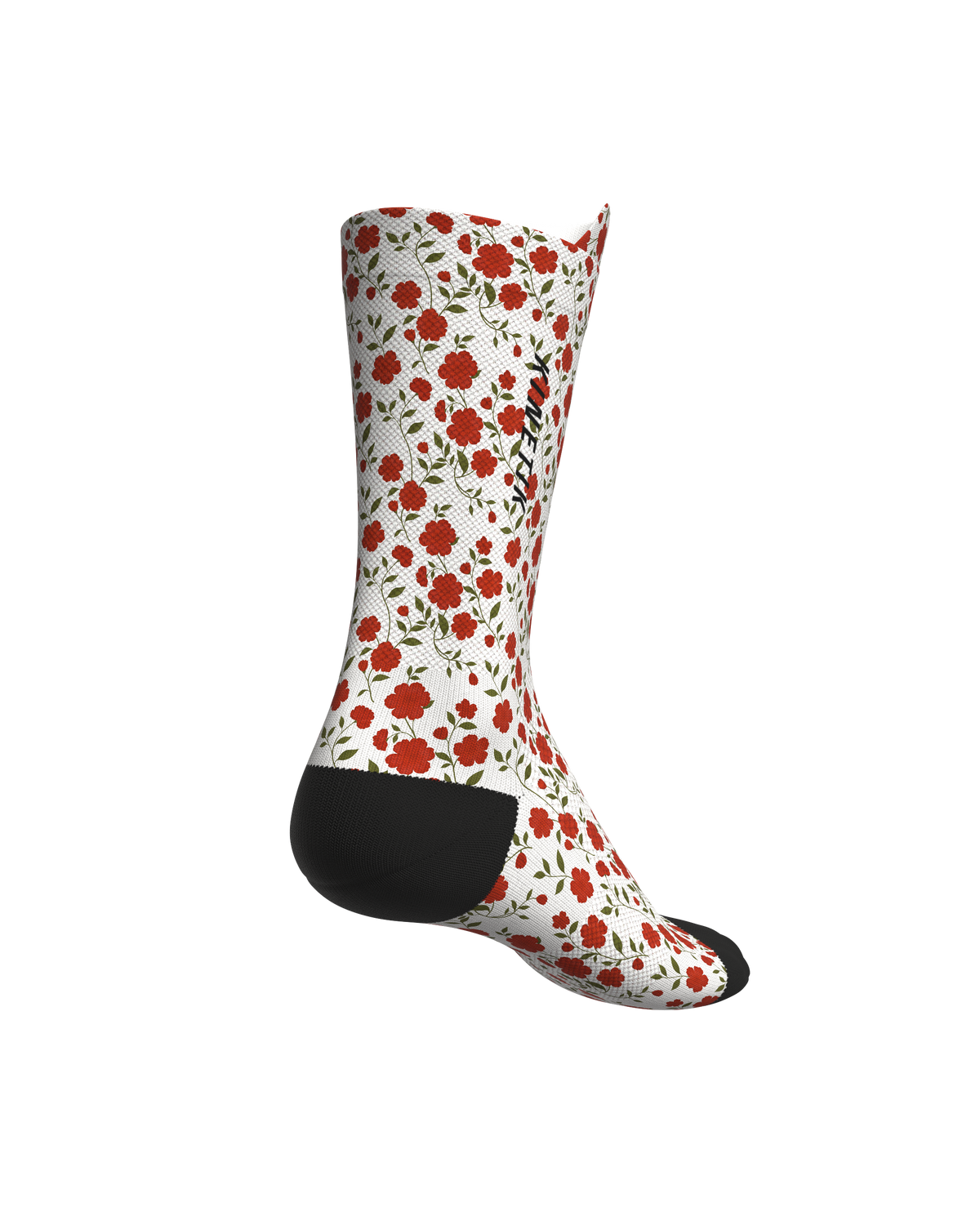 chaussettes de trail running fullkross socks fleurs coquelicot