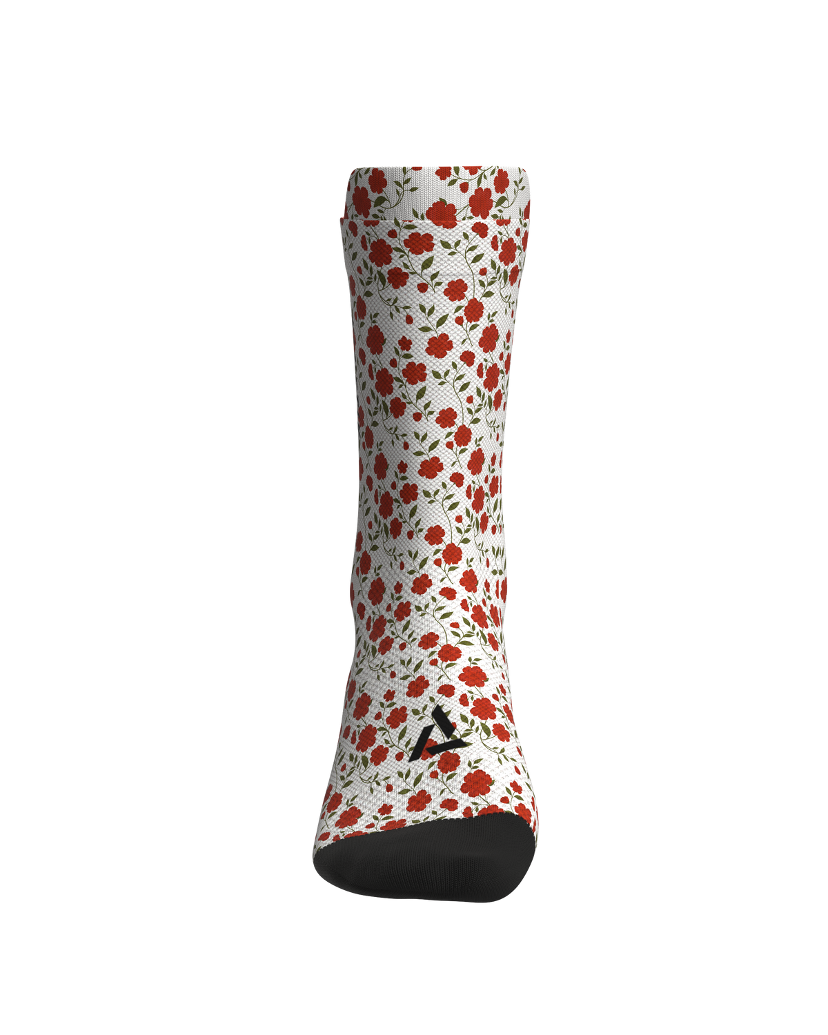 chaussettes de trail running fullkross socks fleurs coquelicot
