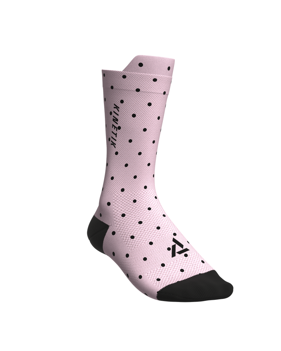 chaussettes de trail running fullkross doty blush pink