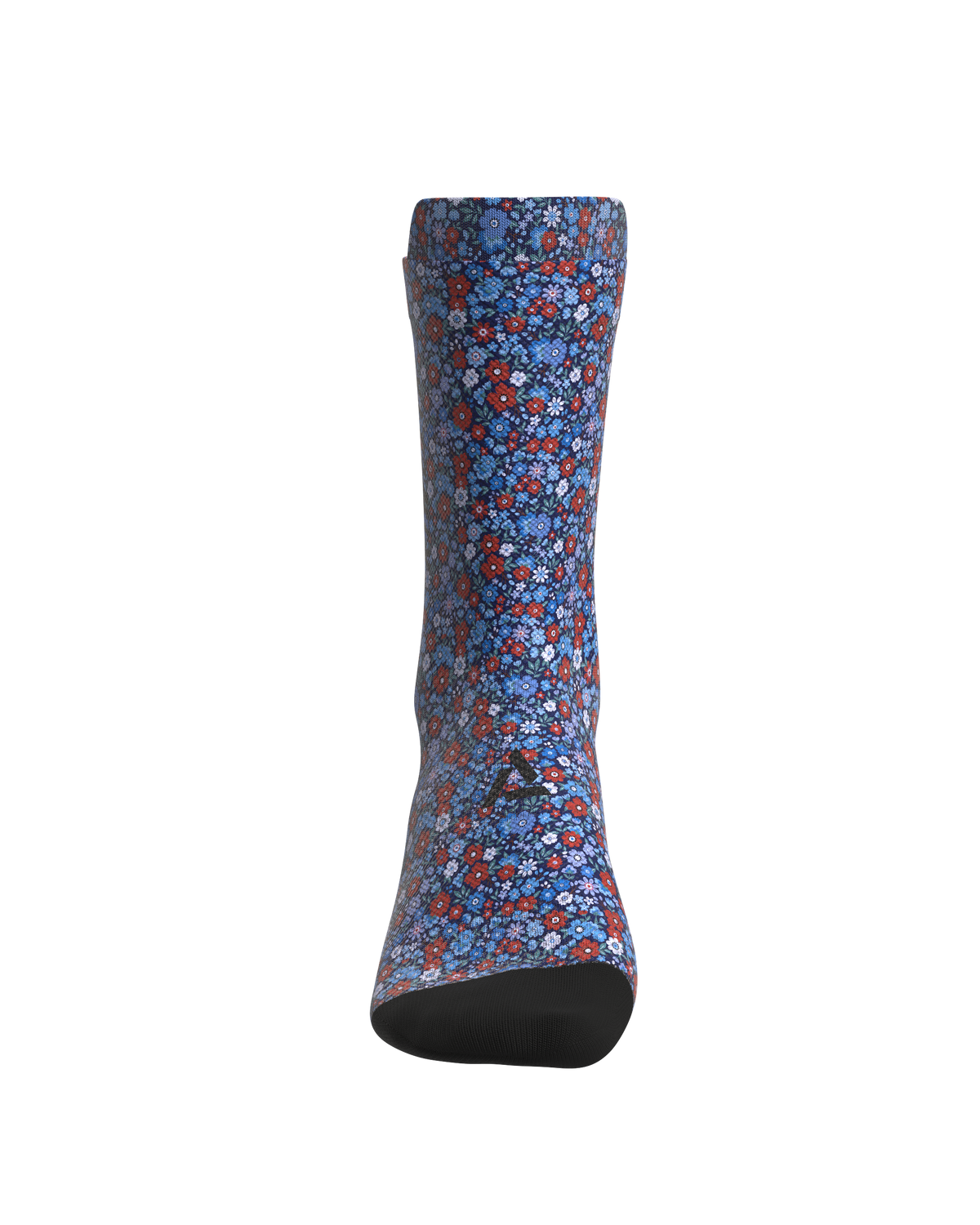 chaussettes de trail running fullkross socks floral blue bleu provence