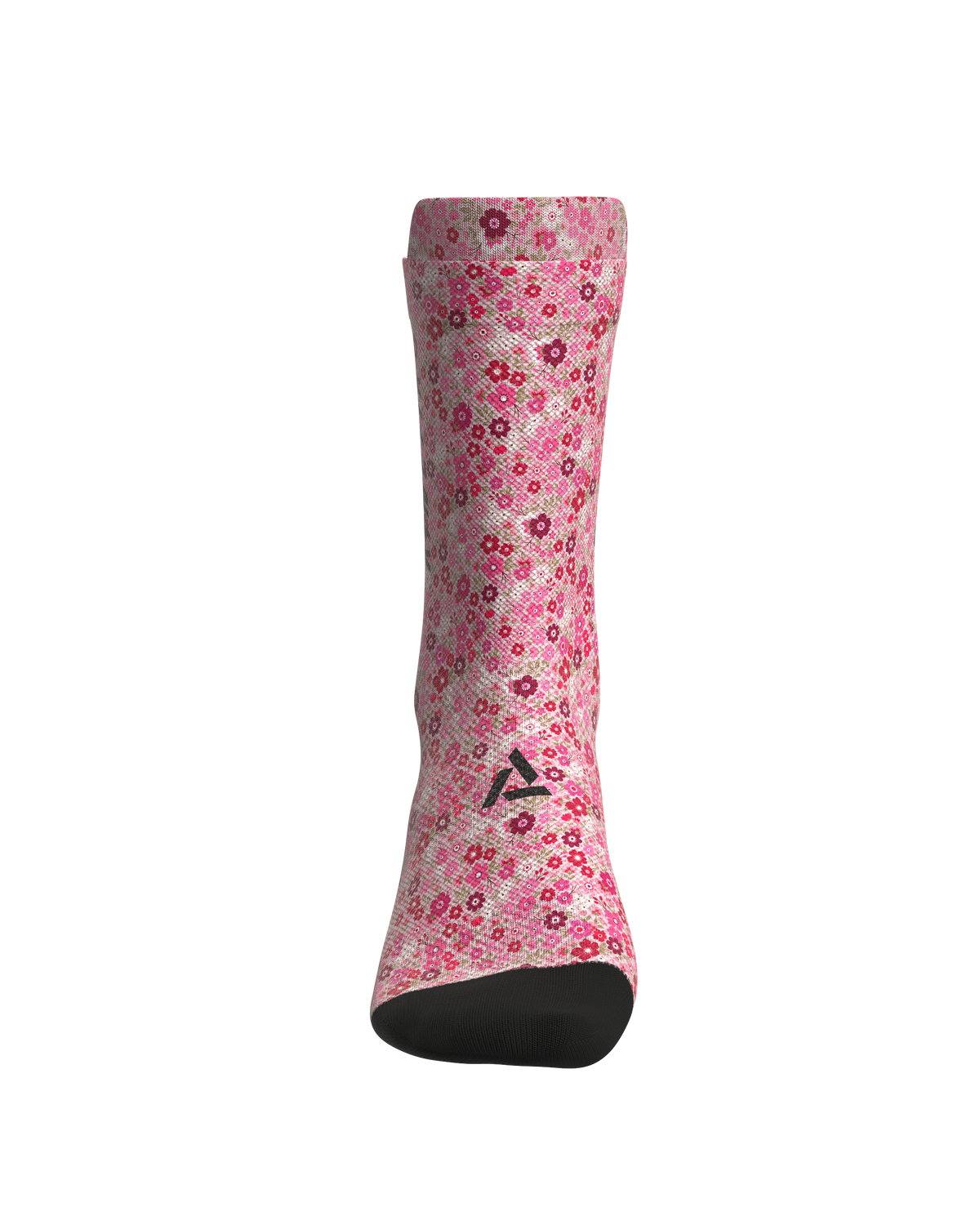 chaussettes de trail running fullkross socks floral pink mellow rose