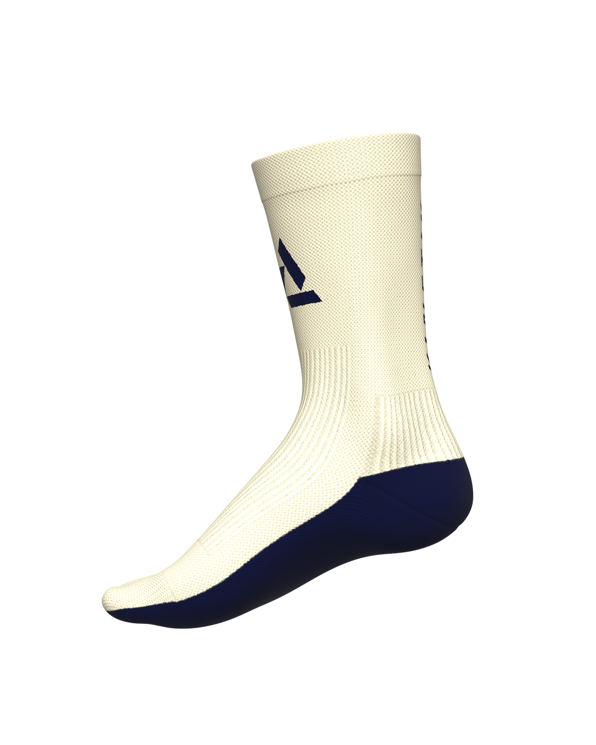 chaussettes de trail running socks all tracks motion blanc et bleu