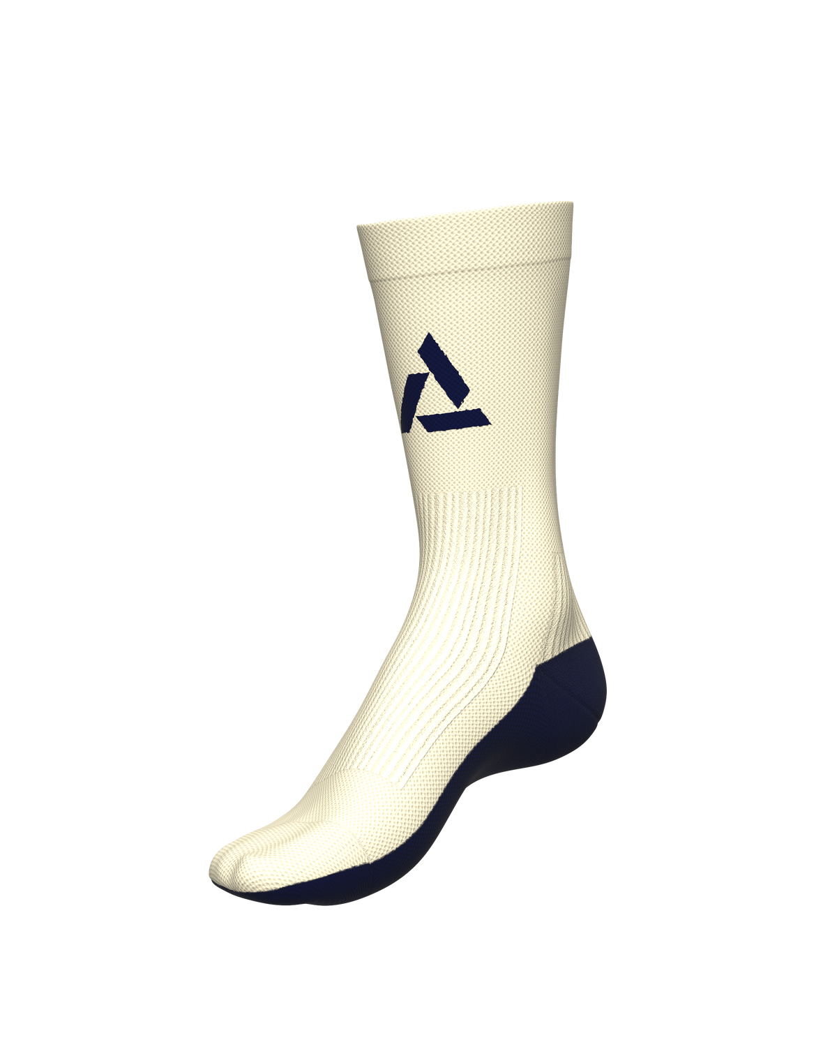 chaussettes de trail running socks all tracks motion blanc et bleu