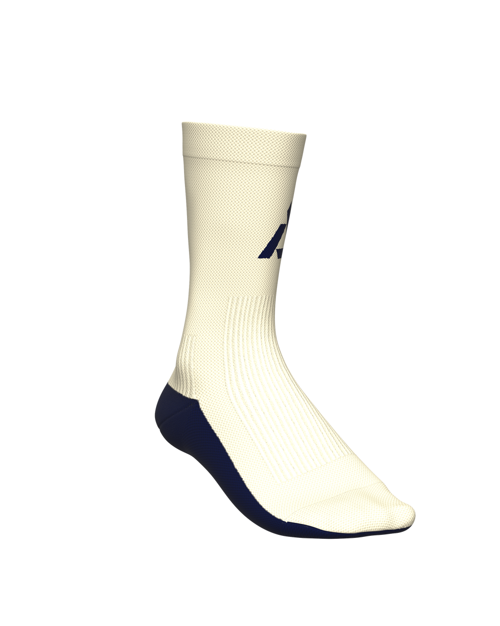 chaussettes de trail running socks all tracks motion blanc et bleu