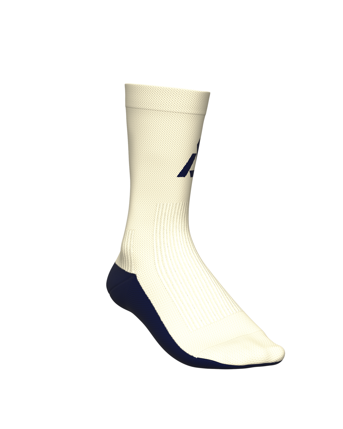 chaussettes de trail running socks all tracks motion blanc et bleu