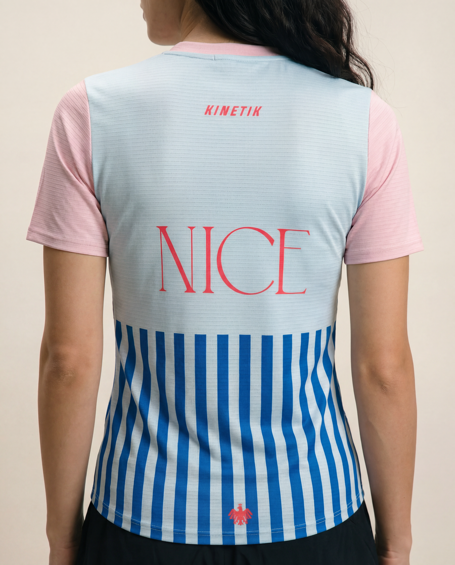FALKON WOMEN NICE STRIPS - - maillot manches courtes trail-running femme - kinetik-adrenalink