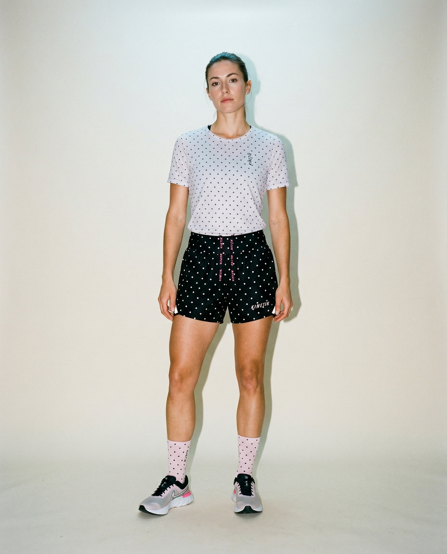 MAVRIK WOMEN DOTY WHITE PEARL - Tee-shirts - maillot manches courtes trail-running femme - kinetik-adrenalink