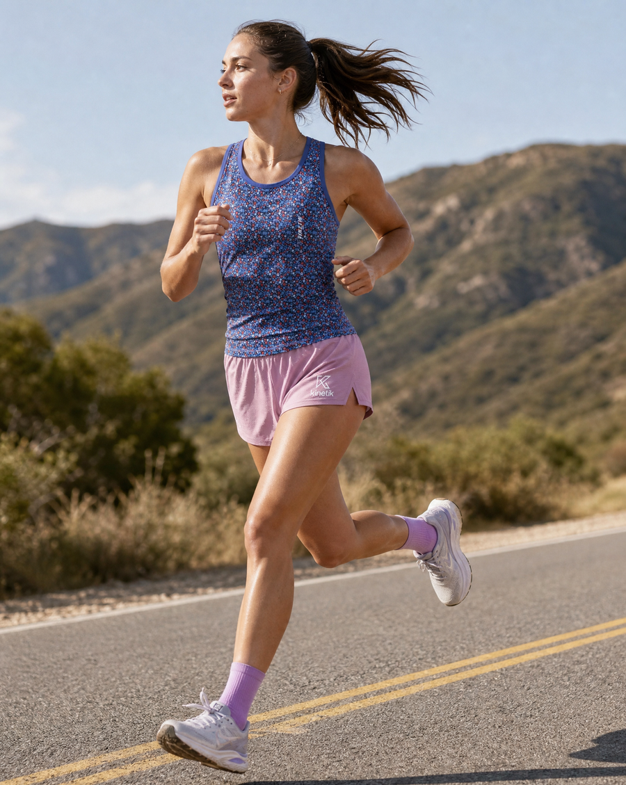 MAVRIK SL WOMEN FLORAL PROVENCE - Tee-shirts - débardeur / maillot sans manches trail-running femme - kinetik-adrenalink