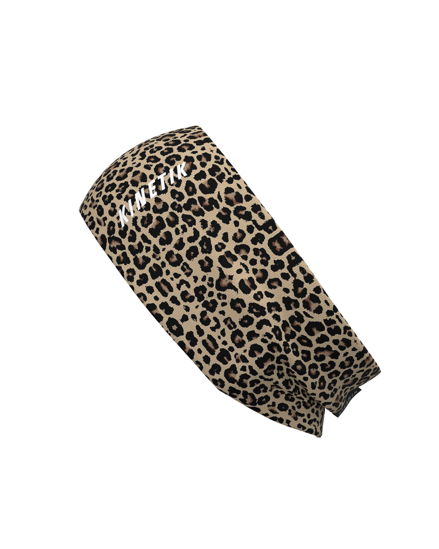 bandeau headband trail running leopard