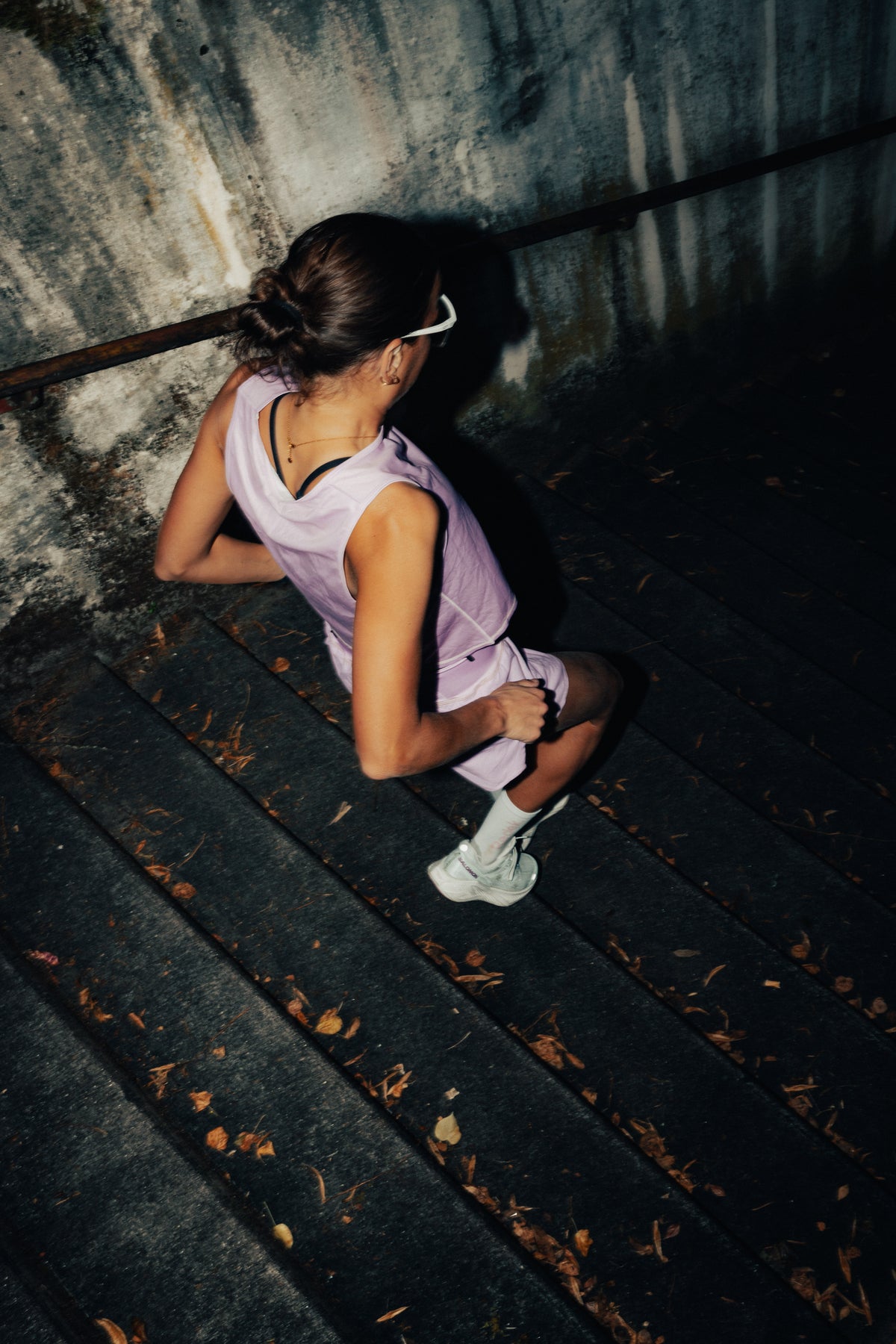 Collection Trail Running Pink Glo Femme Kinetik Adrenalink - Crop Top et Short