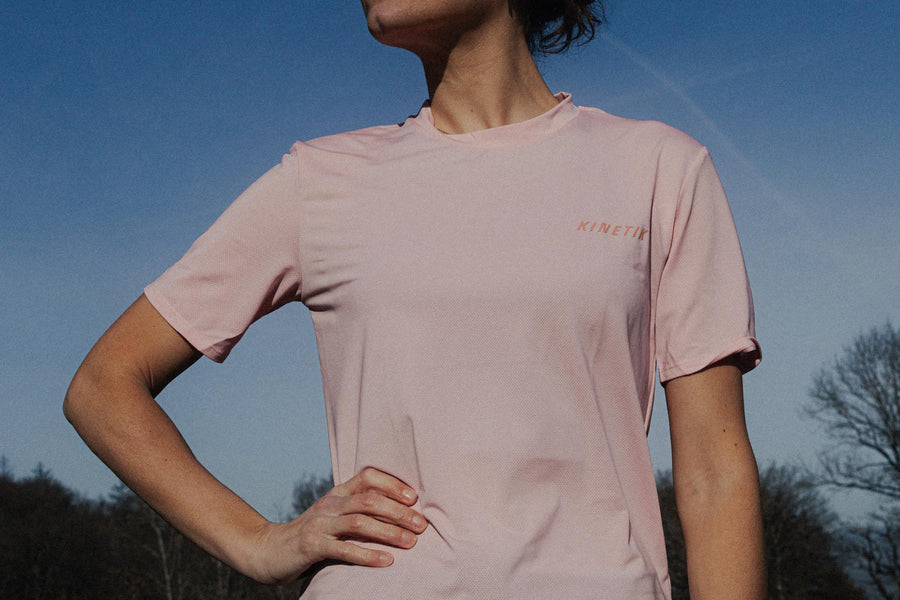 VEKTRA WOMEN PINK - - maillot manches courtes trail-running femme - kinetik-adrenalink