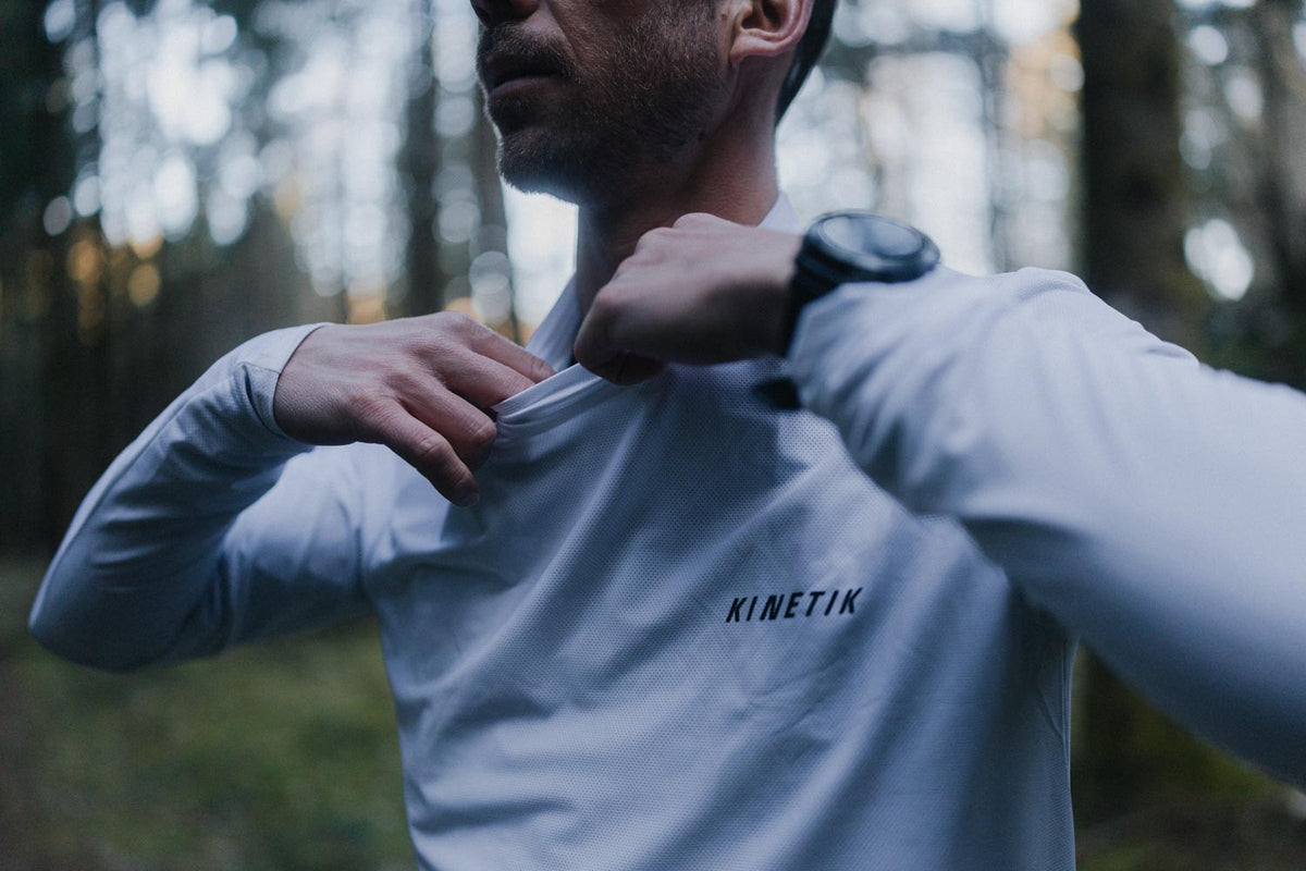VEKTRA LS MEN WHITE-Maillot manches longues homme trail-running-kinetik-adrenalink