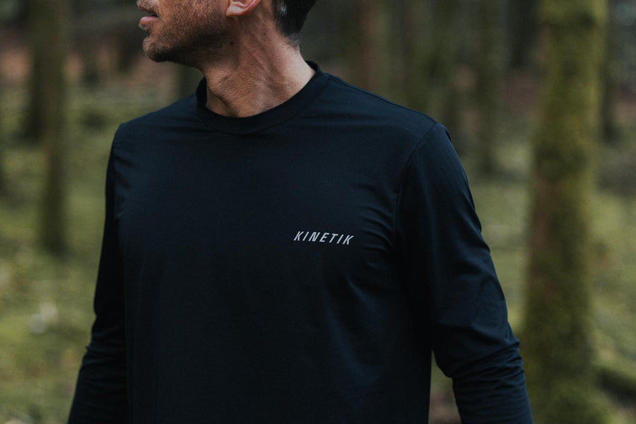VEKTRA LS MEN BLACK-Maillot manches longues homme trail-running-kinetik-adrenalink