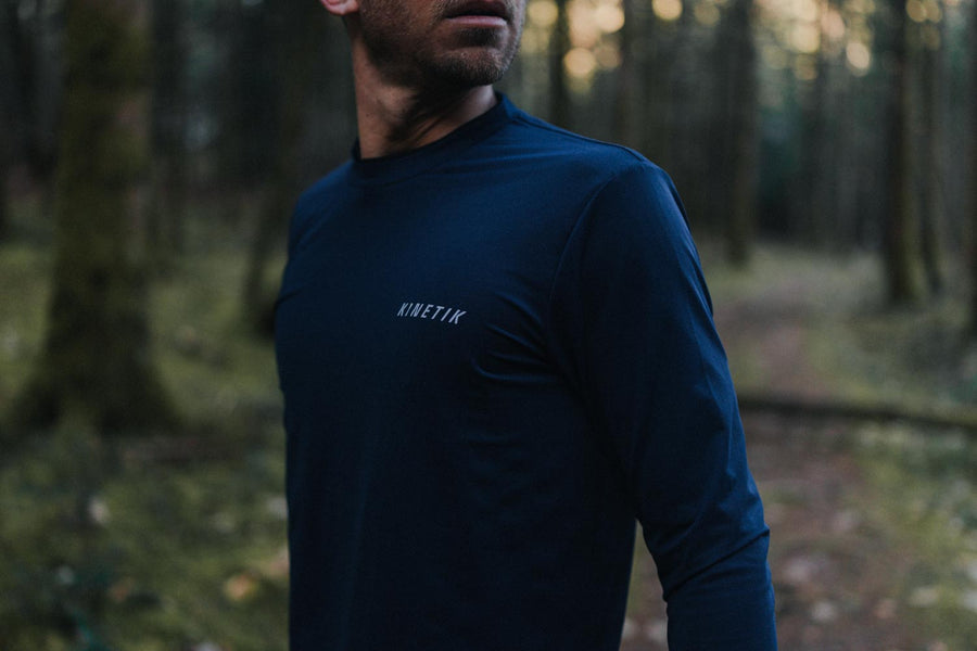 VEKTRA LS MEN NAVY-Maillot manches longues homme trail-running-kinetik-adrenalink