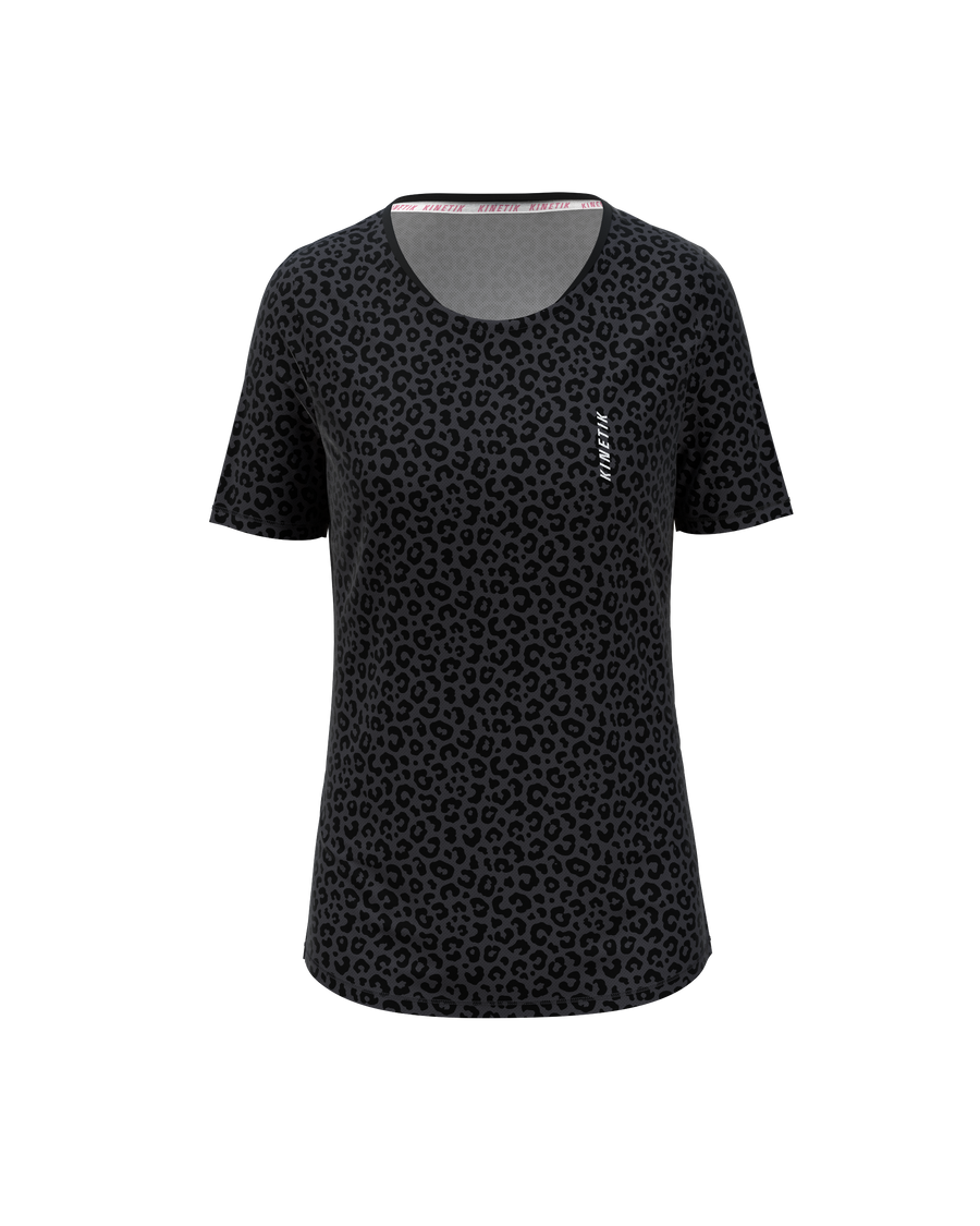 maillot-trail-running-femme-mavrik-ar90-leopard-black-coffee