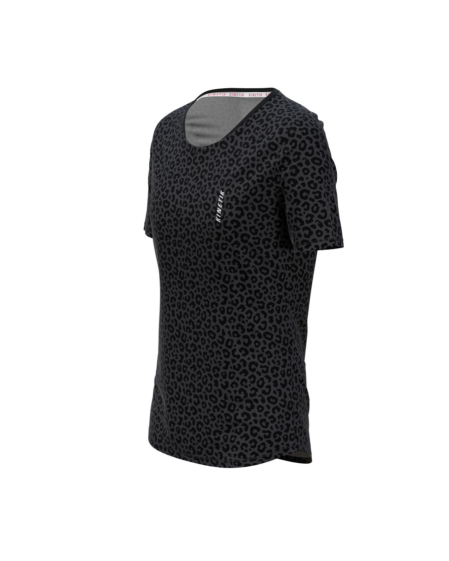 maillot-trail-running-femme-mavrik-ar90-leopard-black-coffee