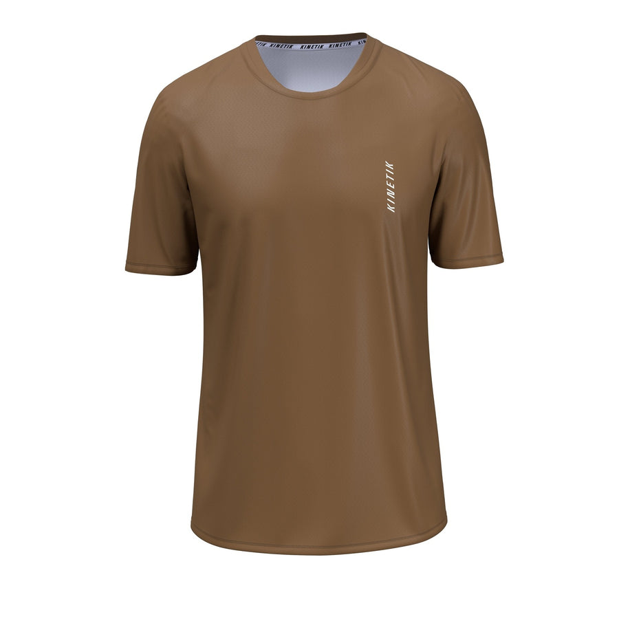 MAVRIK MEN PECAN BROWN-Tee-shirts-maillot manches courtes trail-running homme-kinetik-adrenalink