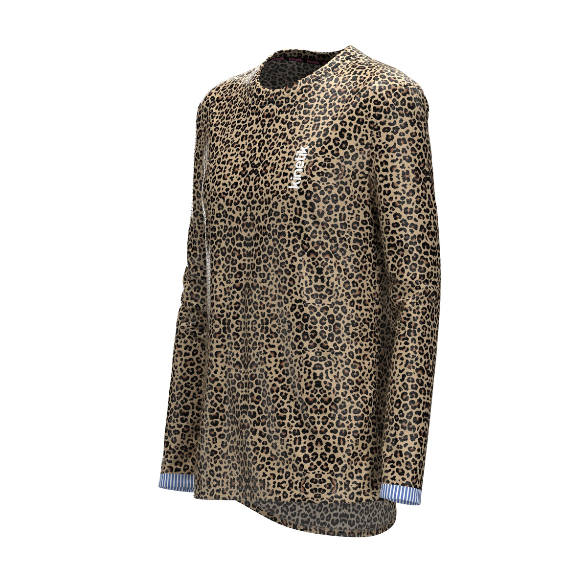 FALKON LS LEOPARD X MARINIERE - - Maillot manches longues femme trail-running - kinetik-adrenalink