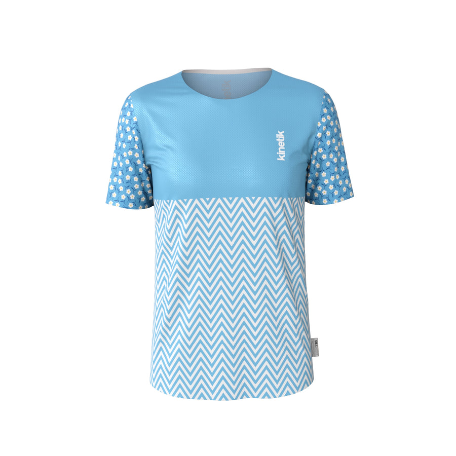 MAVRIK AR.90 OCEANIC FLOWERS HAWAIIAN - - maillot manches courtes trail-running femme - kinetik-adrenalink