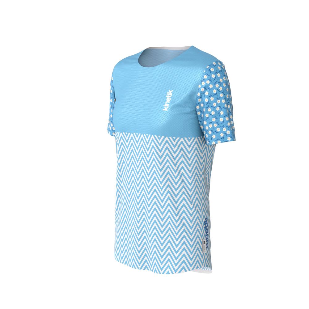 MAVRIK AR.90 OCEANIC FLOWERS HAWAIIAN - - maillot manches courtes trail-running femme - kinetik-adrenalink