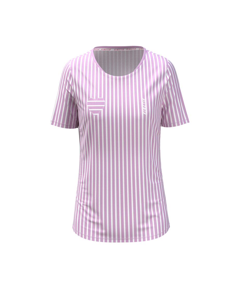 MAVRIK WOMEN ROMANTIC STRIPES - Tee-shirts - maillot manches courtes trail-running femme - kinetik-adrenalink