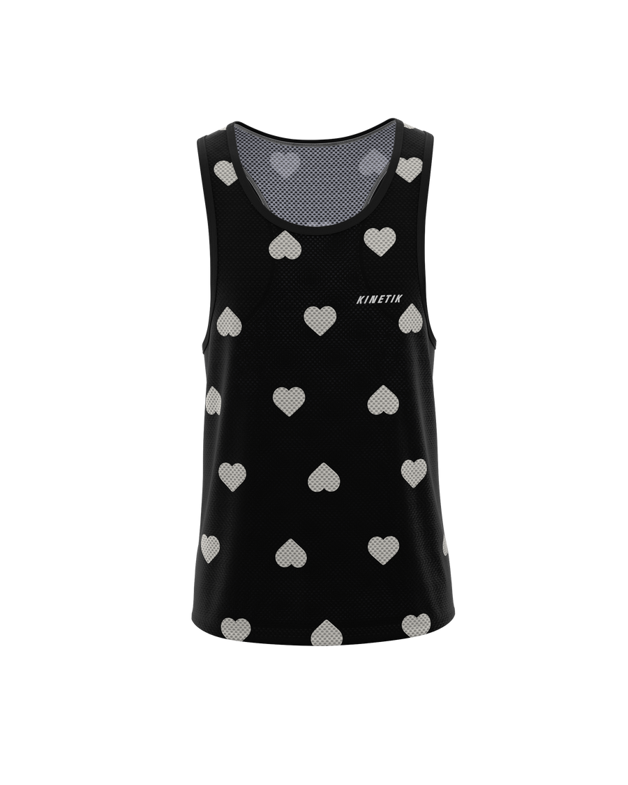 MAVRIK SL AR.90 HEARTRUNNEUSE BLACK - - débardeur / maillot sans manches trail-running femme - kinetik-adrenalink