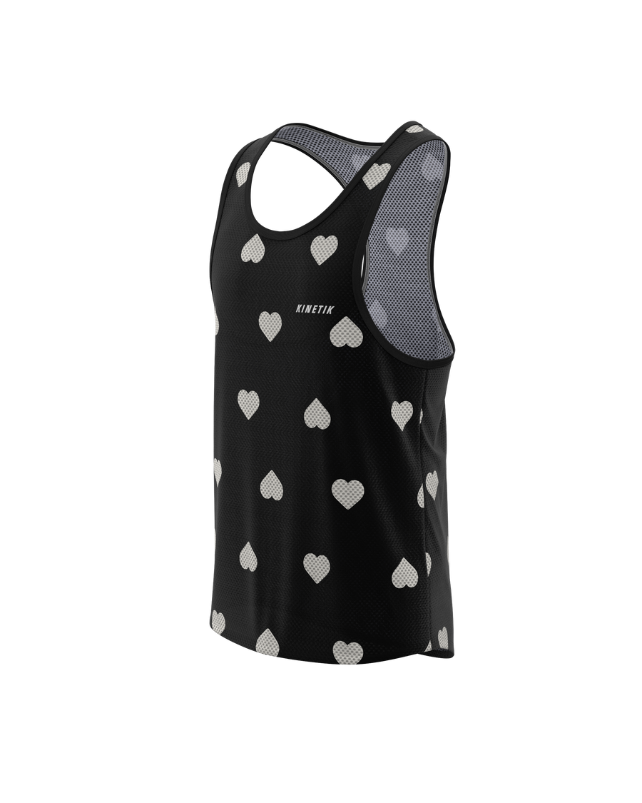 MAVRIK SL AR.90 HEARTRUNNEUSE BLACK - - débardeur / maillot sans manches trail-running femme - kinetik-adrenalink