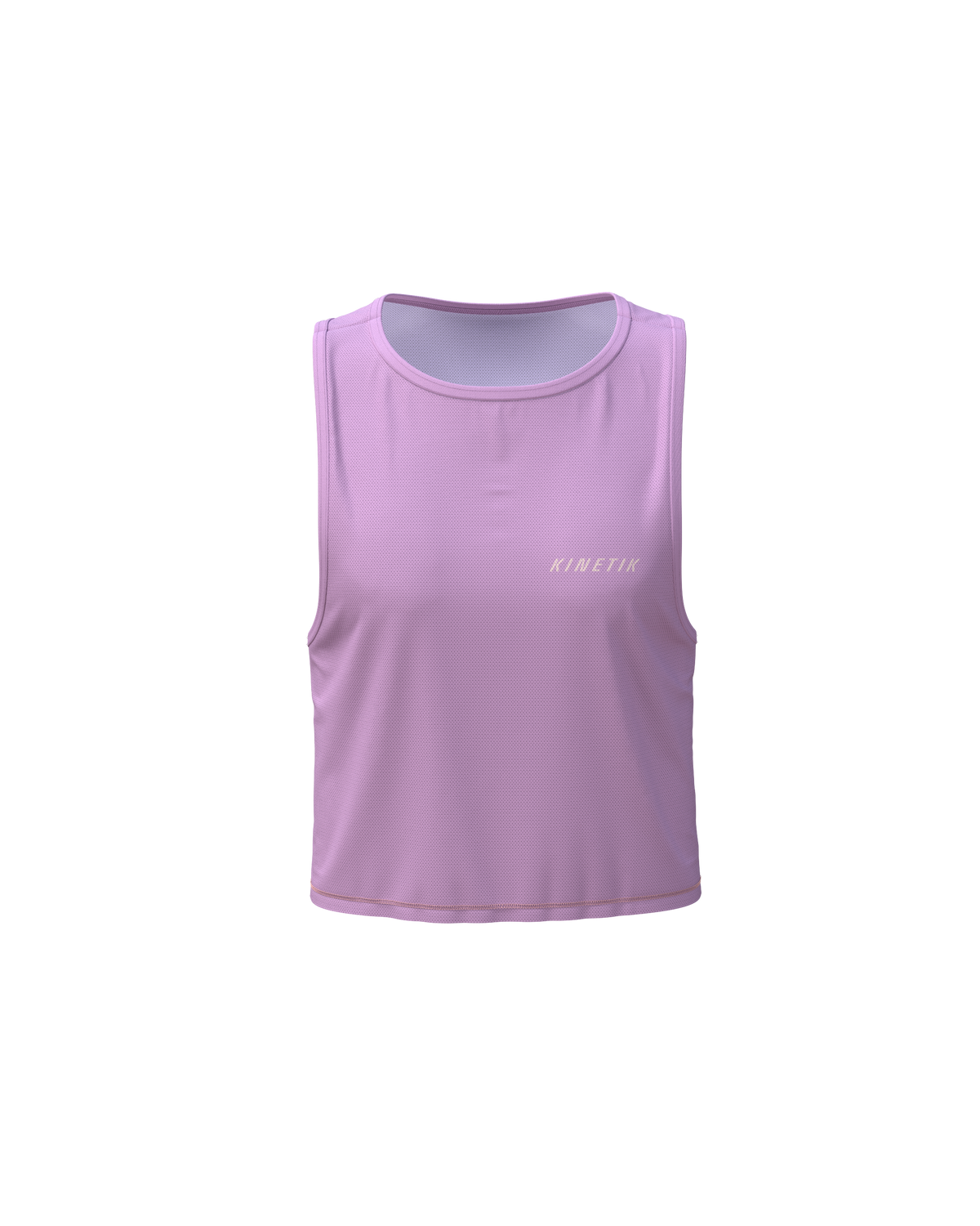 MAVRIK CROP TOP PINK GLO - Tee-shirts - maillot sans manches crop top trail-running femme - kinetik-adrenalink