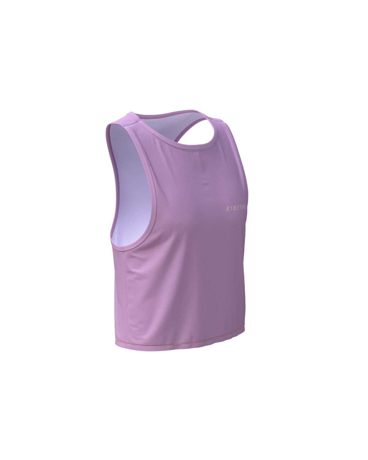 MAVRIK CROP TOP PINK GLO - Tee-shirts - maillot sans manches crop top trail-running femme - kinetik-adrenalink