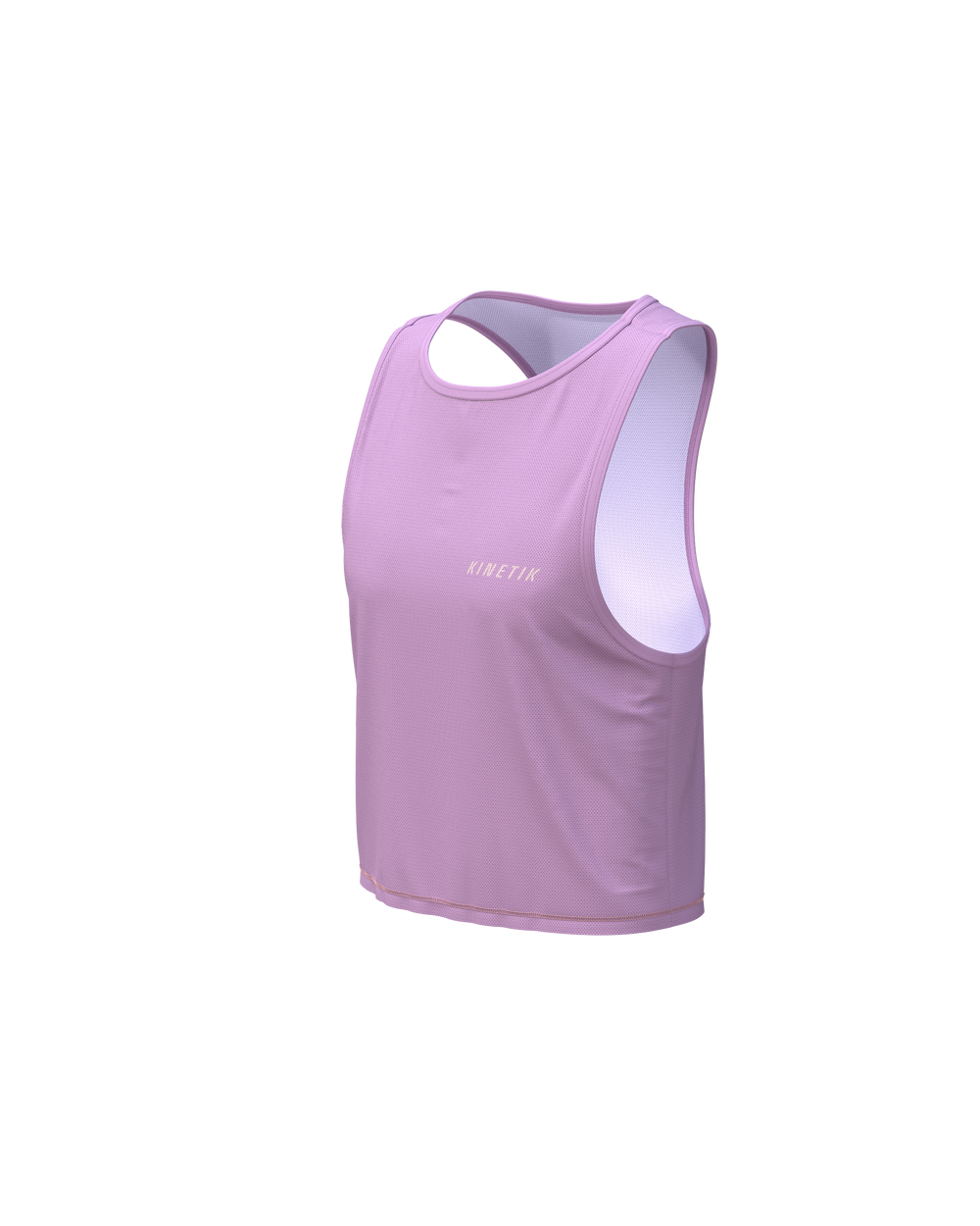 MAVRIK CROP TOP PINK GLO - Tee-shirts - maillot sans manches crop top trail-running femme - kinetik-adrenalink