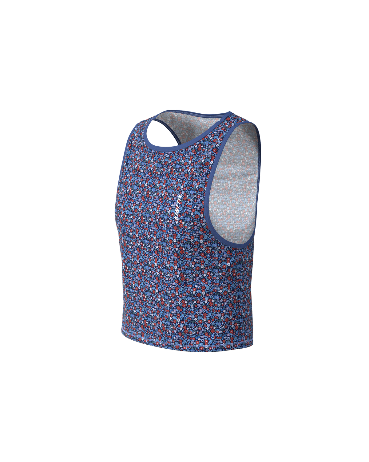 MAVRIK CROP TOP FLORAL PROVENCE - Tee-shirts - maillot sans manches crop top trail-running femme - kinetik-adrenalink