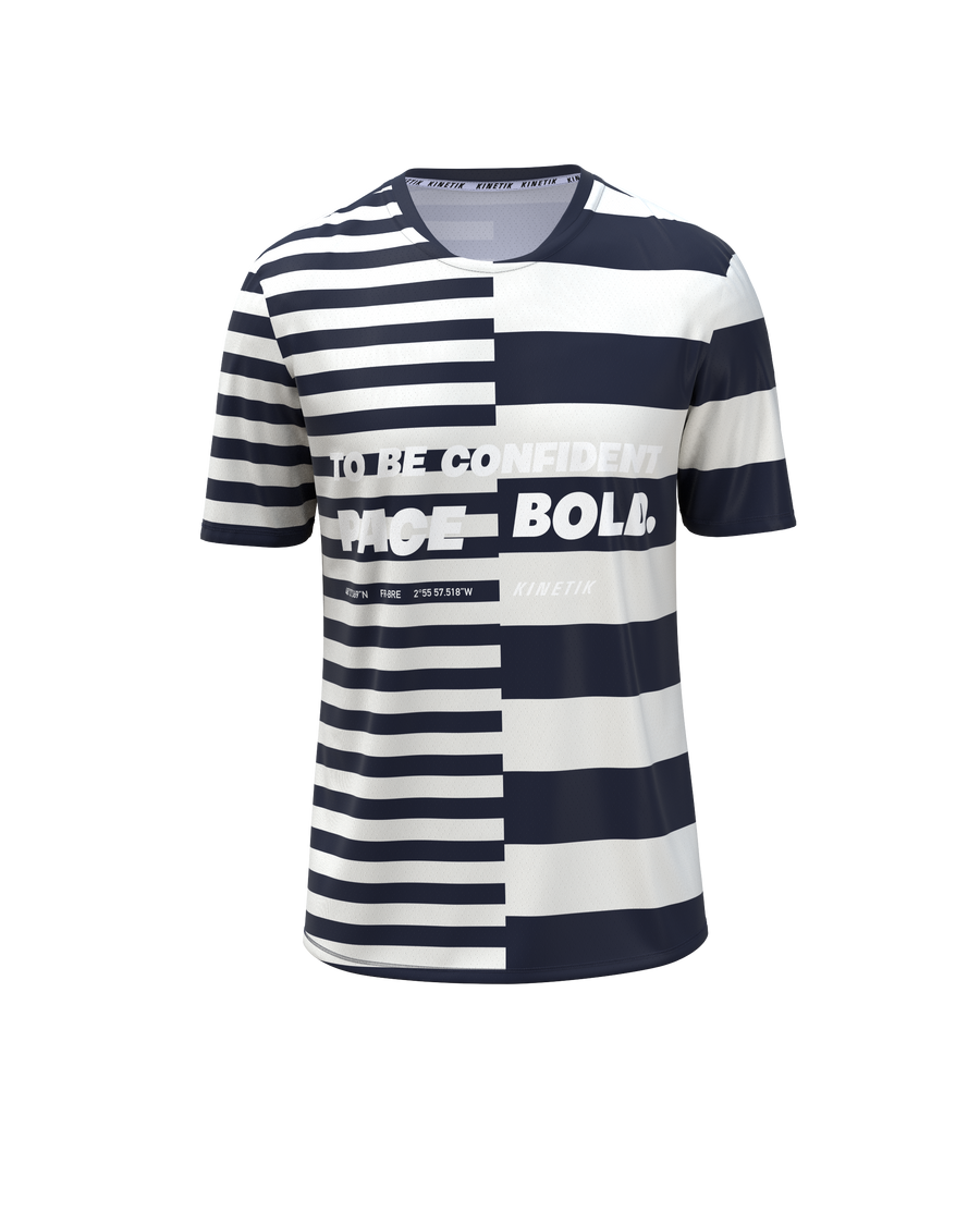 MAVRIK MEN PACE BOLD NAVY WHITE-maillot manches courtes trail-running homme-kinetik-adrenalink