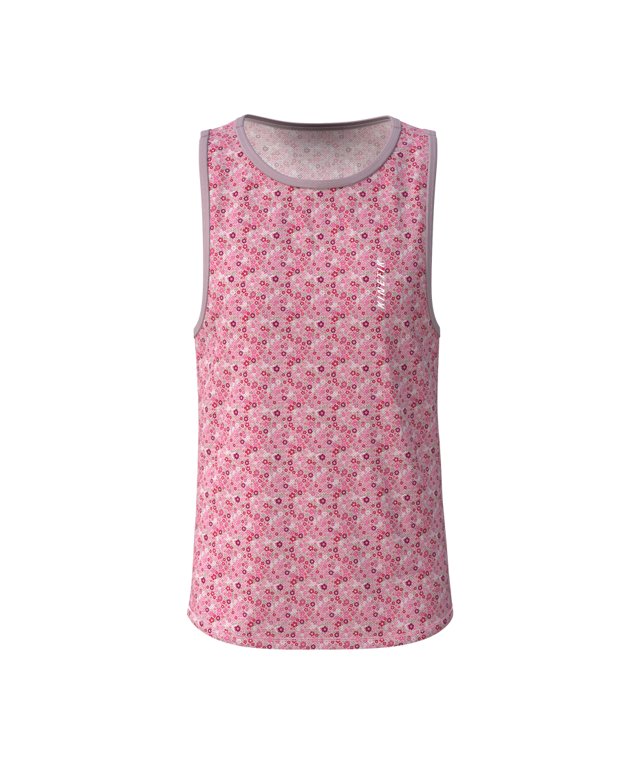 MAVRIK SL WOMEN FLORAL MELLOW ROSE - Tee-shirts - débardeur / maillot sans manches trail-running femme - kinetik-adrenalink