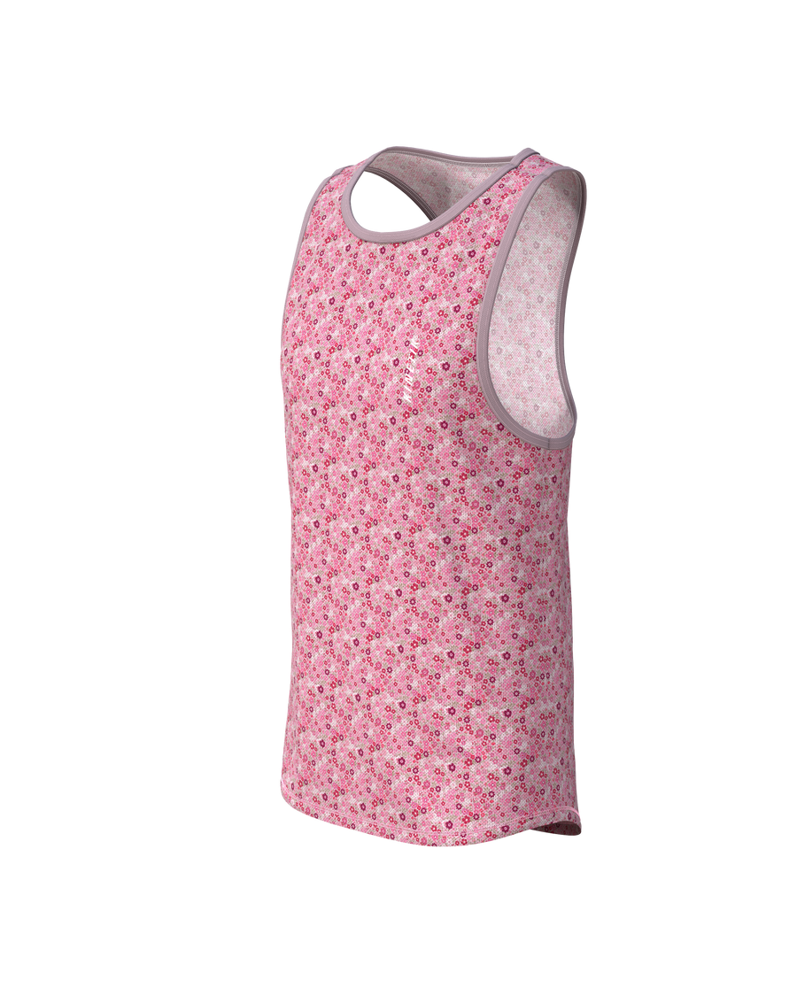 MAVRIK SL WOMEN FLORAL MELLOW ROSE - Tee-shirts - débardeur / maillot sans manches trail-running femme - kinetik-adrenalink