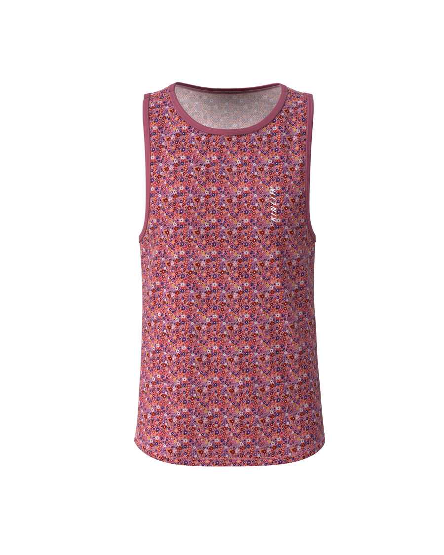 MAVRIK SL WOMEN FLORAL CHERRY - Tee-shirts - débardeur / maillot sans manches trail-running femme - kinetik-adrenalink