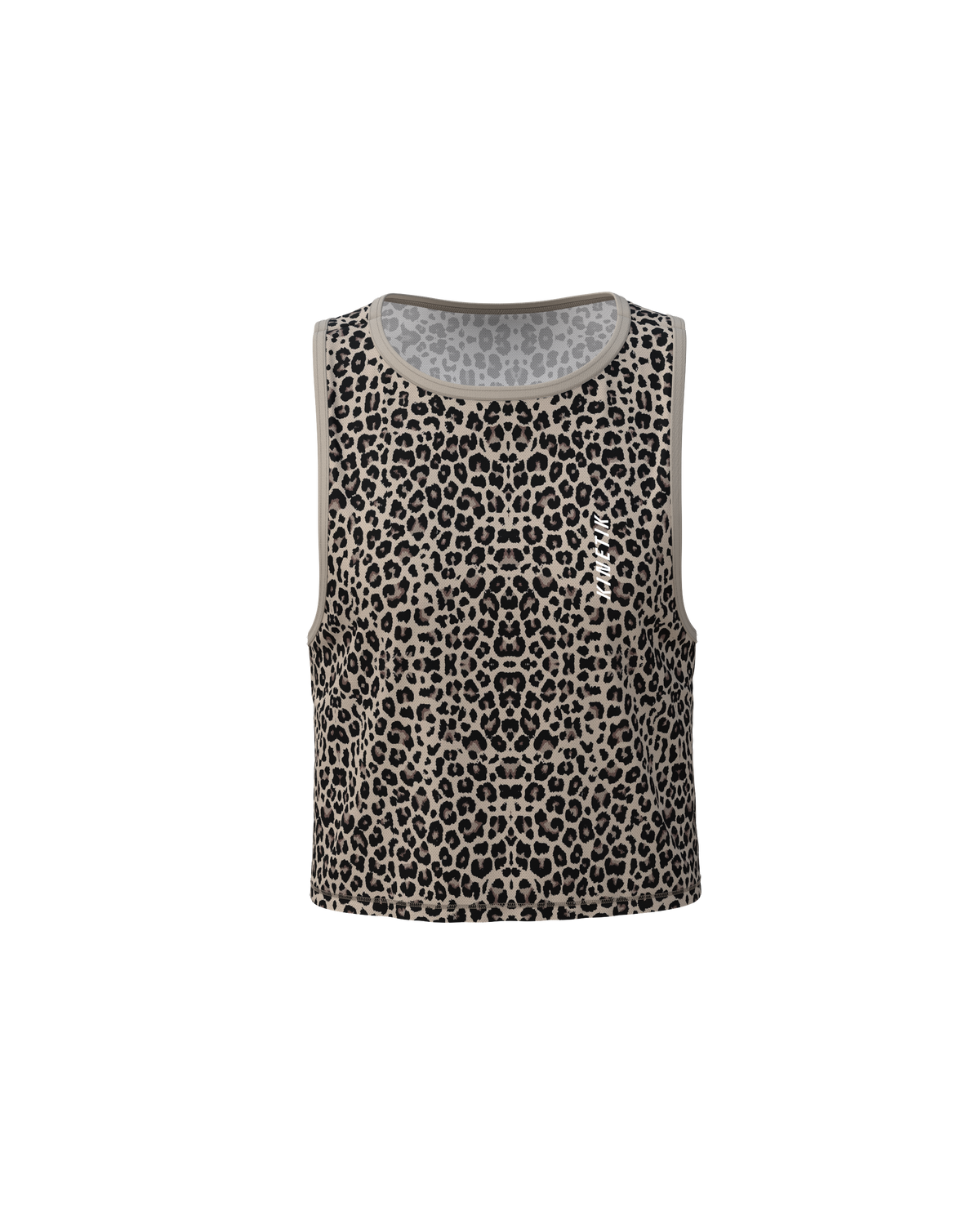 MAVRIK CROP TOP LEOPARD - Tee-shirts - maillot sans manches crop top trail-running femme - kinetik-adrenalink