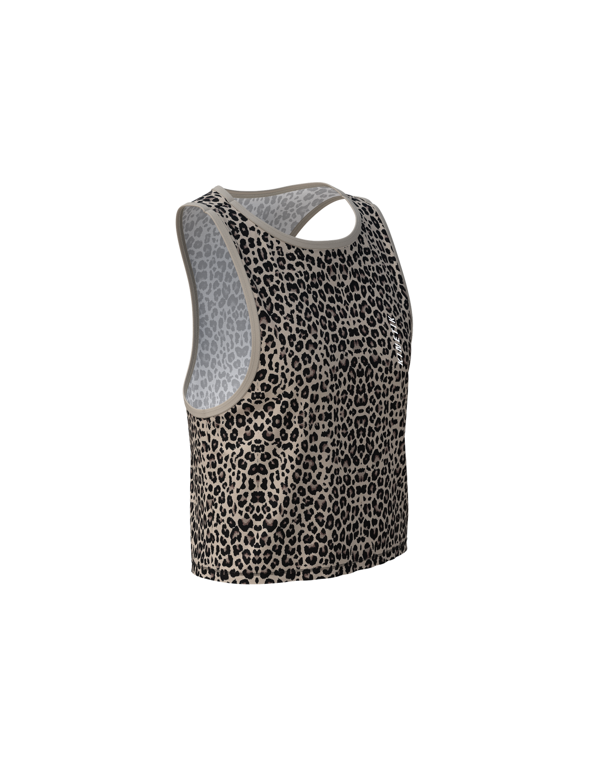 MAVRIK CROP TOP LEOPARD - Tee-shirts - maillot sans manches crop top trail-running femme - kinetik-adrenalink