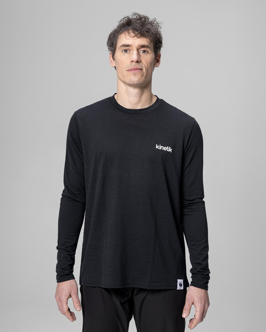 MERINOWOOL MEN BASLAYER 100% LAINE MÉRINOS-Maillot manches longues homme trail-running-kinetik-adrenalink