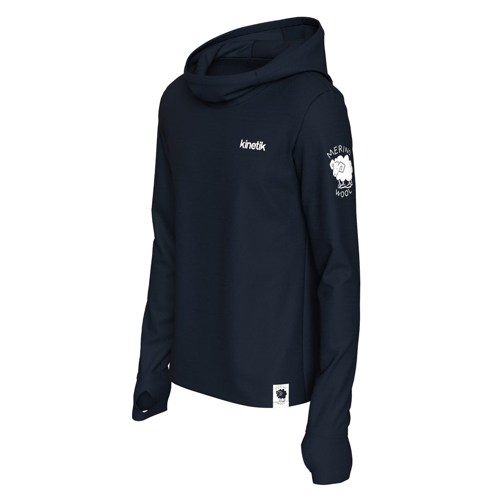 MERINOWOOL WOMEN BASLAYER HOODY - - Maillot manches longues femme trail-running - kinetik-adrenalink