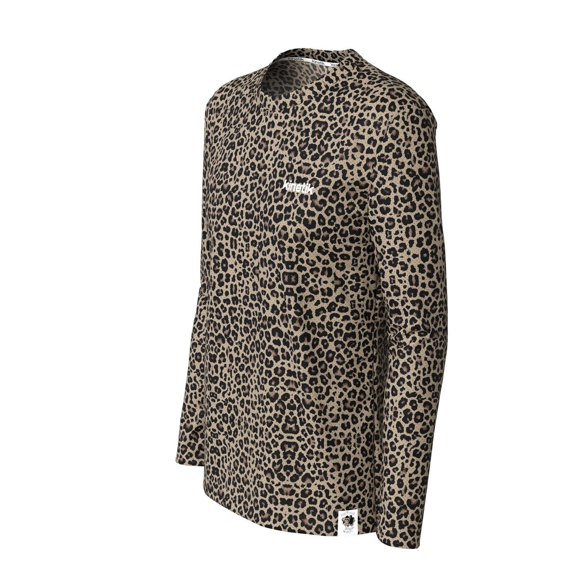 MERINOWOOL WOMEN BASLAYER LEOPARD - - Maillot manches longues femme trail-running - kinetik-adrenalink