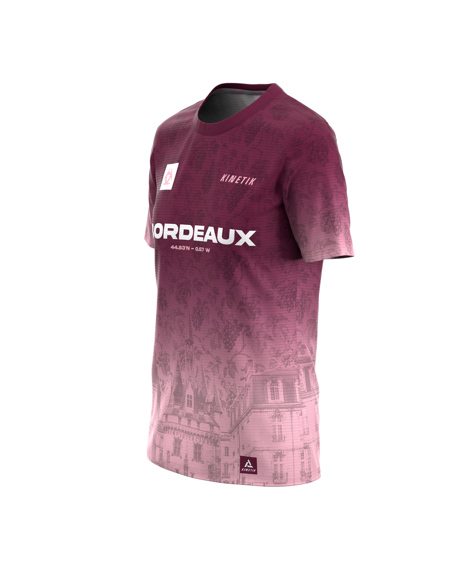 Maillots trail-running FALKON WOMEN BORDEAUX - 1 - kinetik