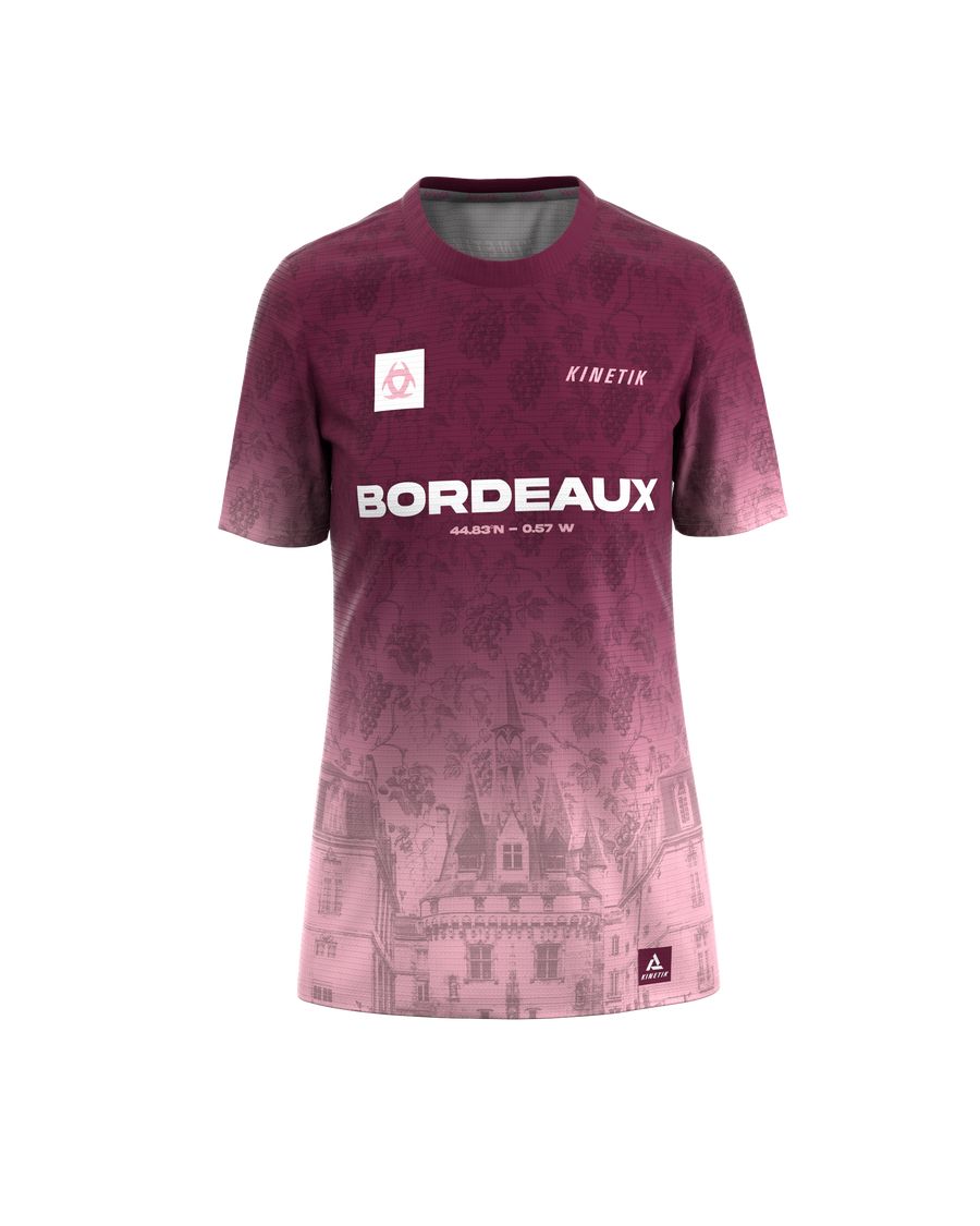 Maillots trail-running FALKON WOMEN BORDEAUX - 2 - kinetik
