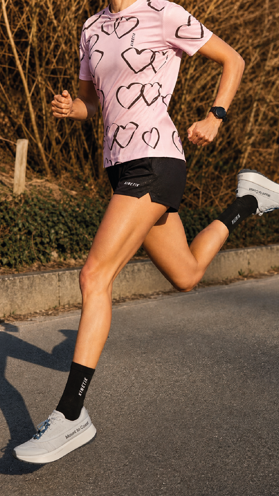 Maillots trail-running FALKON WOMEN HEART PARADE PETAL PINK - 2 - kinetik